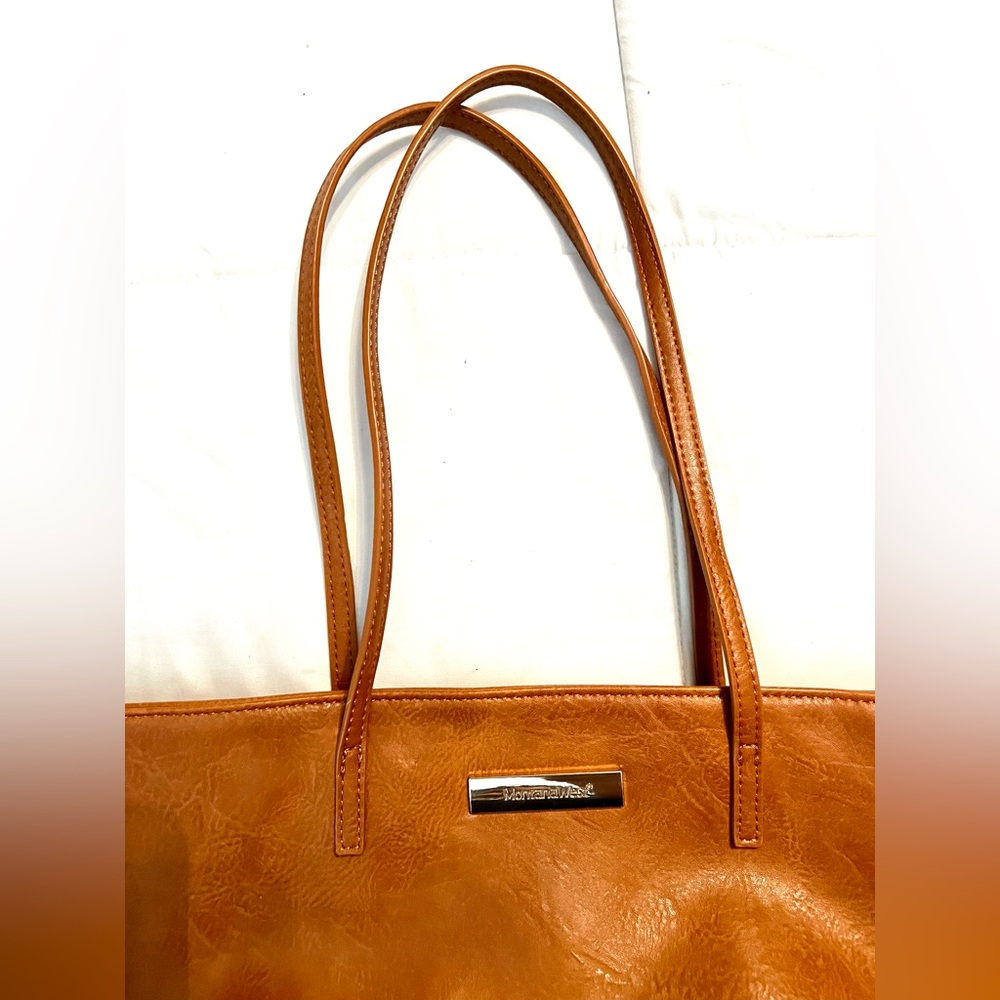 Montana West Tan Faux Leather Tote - Picture 4 of 8
